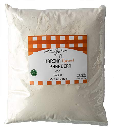 1kg Harina Panadera Multiuso 000 Media Fuerza 12g Proteina Kosher Premium  Blanca de Trigo : : Alimentos y Bebidas